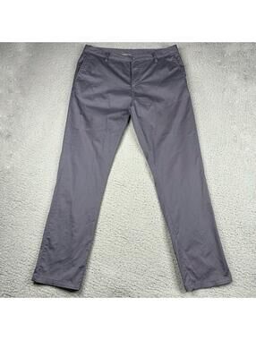 Vuori Collins Pants Mens 34x30 Gray Athletic Stretch Twill Chino Casual V433